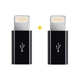 Перехідник MicroUSB to Lightning AC-030 2 pcs XoKo (XK-AC030-BK2) зображення 1