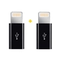 Перехідник MicroUSB to Lightning AC-030 2 pcs XoKo (XK-AC030-BK2) - зменшене зображення 1