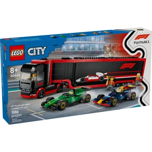Конструктор LEGO City Вантажівка F1 з автомобілями RB20 та AMR24 (60445) зображення 1