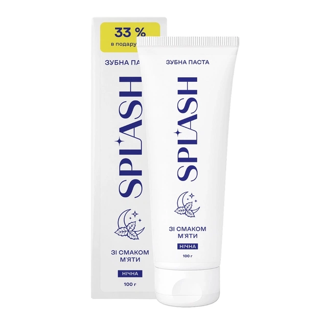 Зубная паста Splash Ночная Со вкусом мяты 100 г (4820266833404) - изображение 1
