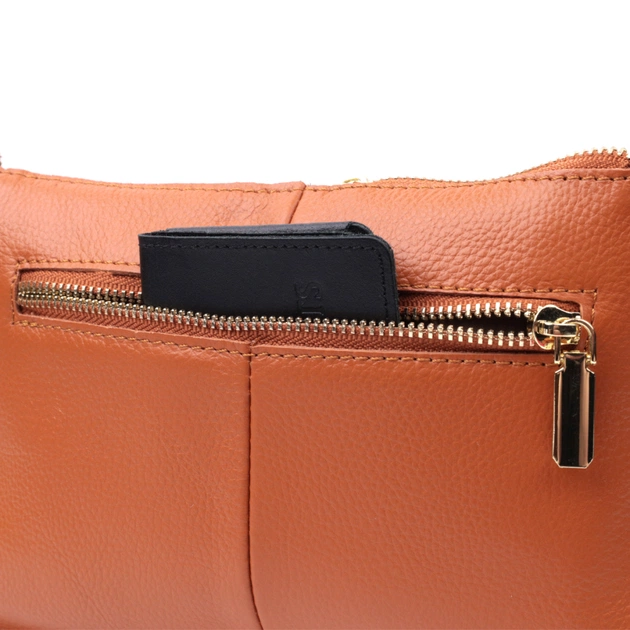 Сумка Vintage З натуральної шкіри Руда (22645) - зображення 6