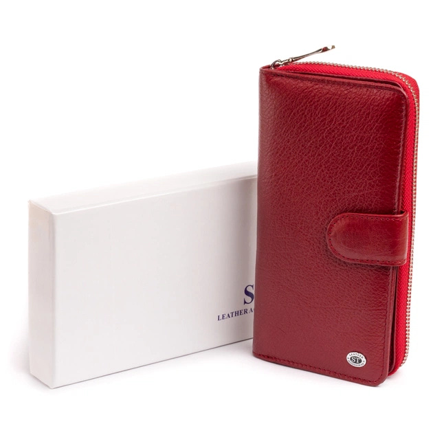 Кошелек ST Leather Из кожи женский Бордовый (19307) - изображение 9