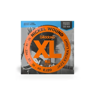 Струни для гітари D'Addario XL Nickel Wound Jazz Extra Light (10-49) (EJ20) picture 1