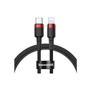 Дата кабель USB-C to Lightning 1.0m Cafule PD 20W red+black Baseus (CATLKLF-91) зображення 1