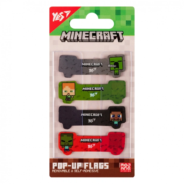 Стікер-закладка Yes Pop-up Minecraft пластик 80 шт (170427) - изображение 1