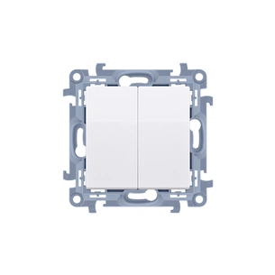 Вимикач Simon 2х, білий (CW5.01/11) зображення 1