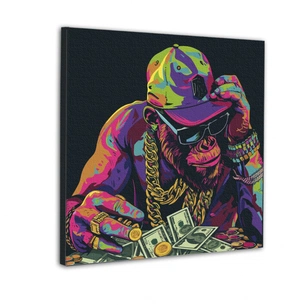 Картина по номерам Santi Гроші та стиль, 40*40см, неонові фарби (955052) зображення 1