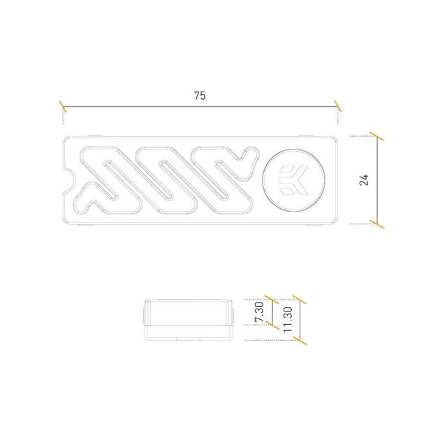 Радіатор охолодження Ekwb EK-Quantum Convection M.2 NVMe - Black (3831109894606) (3831109894606) - picture 3