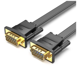 Кабель мультимедійний VGA M to VGA M 1.0m black Vention (LAJWF) зображення 1