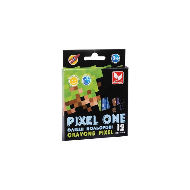 Карандаши цветные Школярик Crayons Pixel One 12 цветов (316121007-UA) - изображение 1