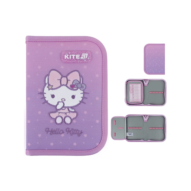 Пенал Kite 621 Hello Kitty, 1 відділення, 1 відворот (HK25-621) - изображение 1