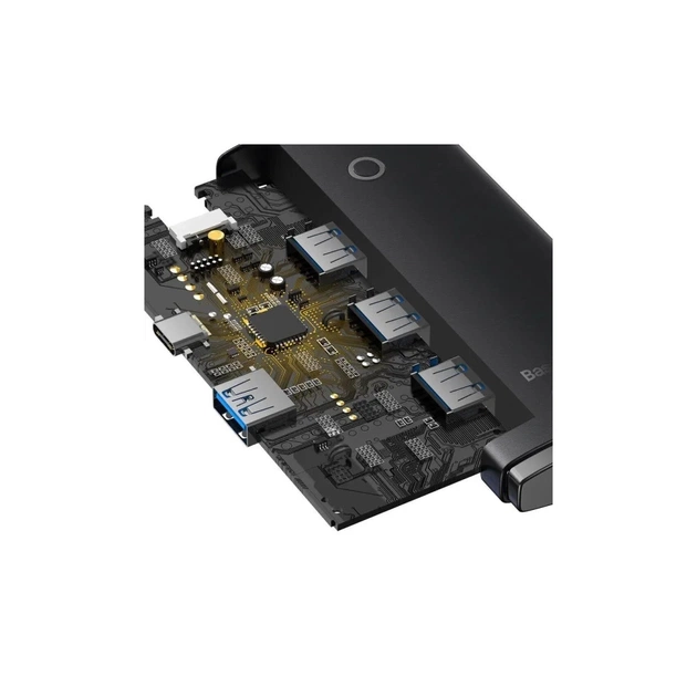 Концентратор Baseus USB-C to 4xUSB 3.0 1.0m black (WKQX030401) - picture 8