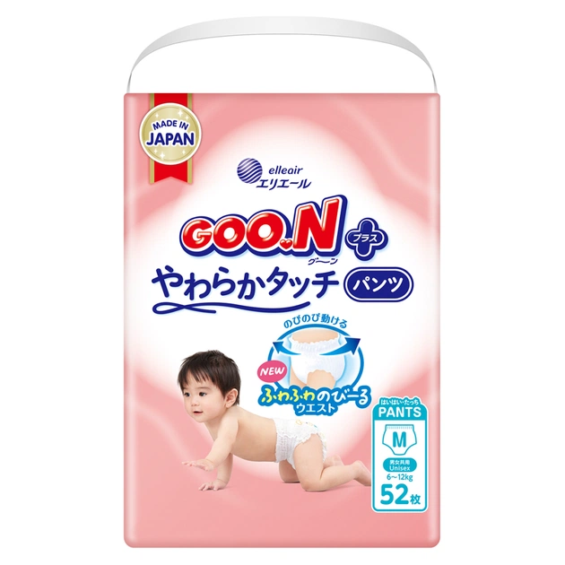 Підгузки GOO.N Plus труси 6-12 кг Розмір M, 52 шт (21001510) - зображення 1