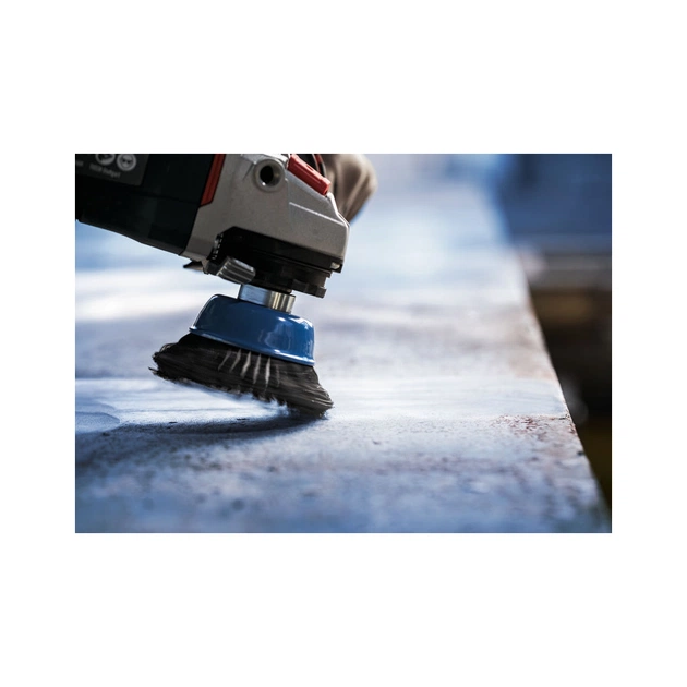Щітка для електроінструменту Bosch Professional чашкова, сталь, 75мм, 0.5мм, M14 (1.608.622.029) - picture 4