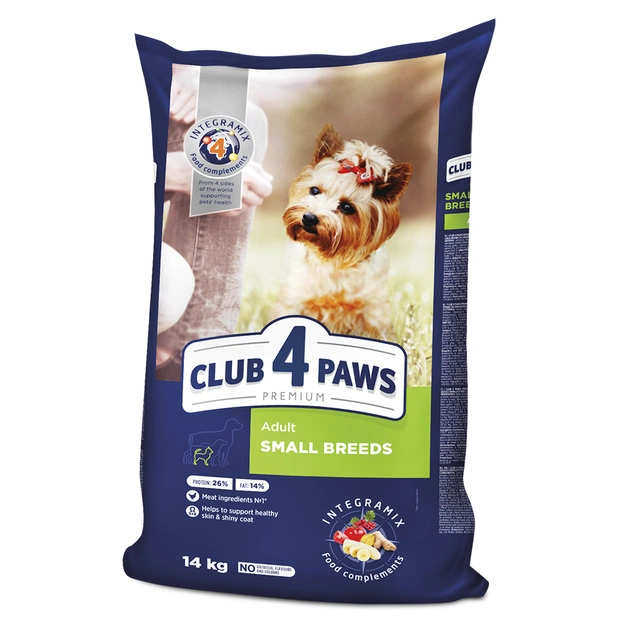 Сухой корм для собак Club 4 Paws Adult Small Breeds с курицей 14 кг (4820215368452) - изображение 1