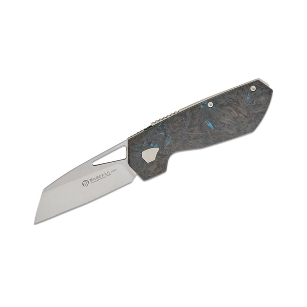 Ніж Maserin W2, M390, fat carbon, синій (371/B) - зображення 1