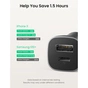 Зарядний пристрій Ugreen CD130 20W USB + Type-C PD Car Charger (Gray) (30780) - зменшене зображення 3