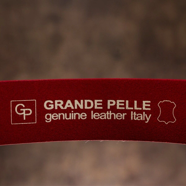 Ремінь Grande Pelle Жіночий шкіряний Червоний (11262) - зображення 7