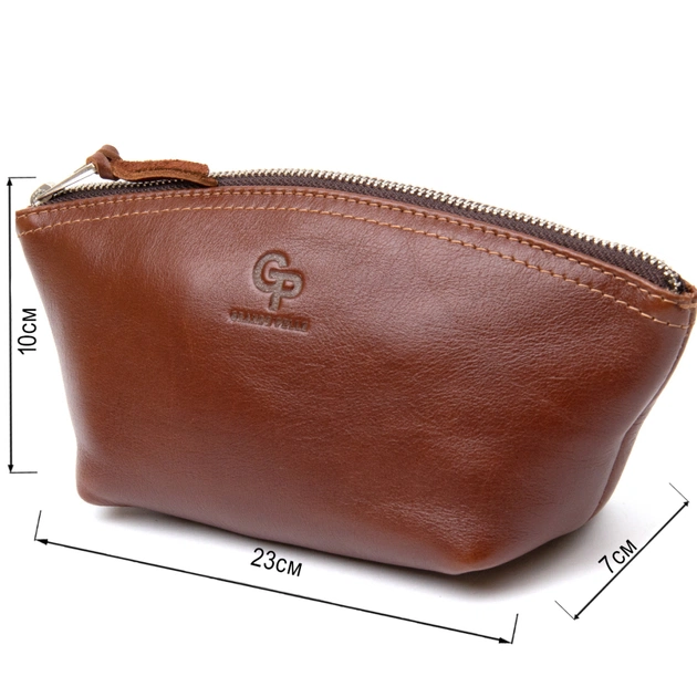 Косметичка Grande Pelle Зі шкіри Коричнева (11510) - зображення 3