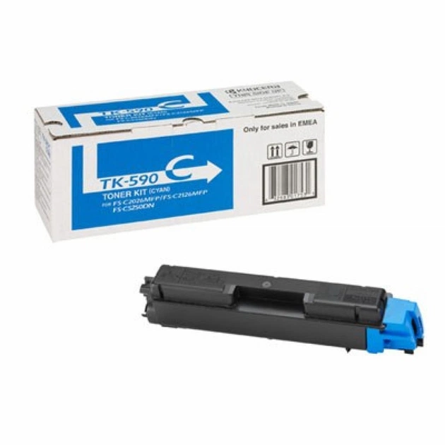 Тонер-картридж Kyocera TK-590C cyan (FS-C2026/2126/5250) (1T02KVCNL0) - изображение 1