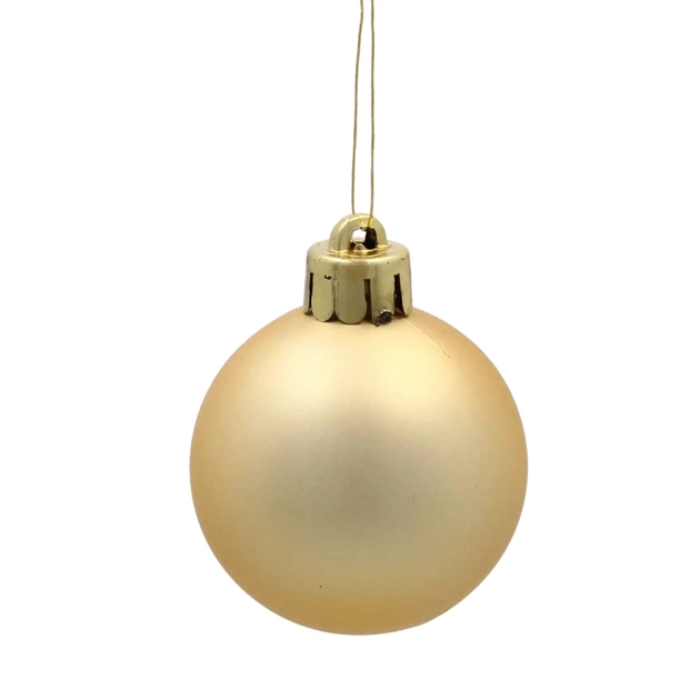Ялинкова іграшка Chomik пластикові кульки 16 шт, 4 см, золотисті (5900779893856_3) - picture 3