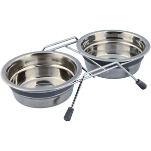 Посуд для собак Trixie не ковзаюча підставка з мисками 450 мл/13 см (4011905252315) зображення 1