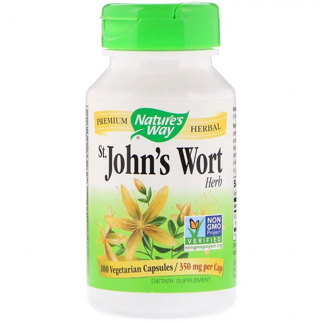 Травы Nature's Way Зверобой, St. John's Wort, 350 мг, 100 капсул (NWY-17300) - изображение 1