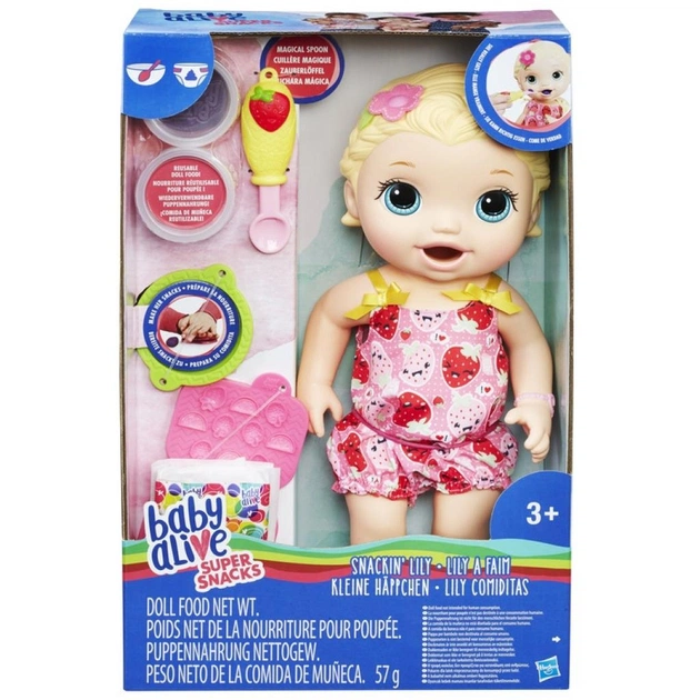 Лялька Hasbro Baby Alive Малятко Лілі зі снеками (C2697) - изображение 1
