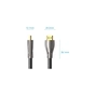 Кабель мультимедійний HDMI M to HDMI M 15.0m V2.0 4K60Hz braided zinc alloy black Vention (ALMBN) - зменшене зображення 2