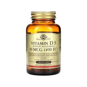 Витаминно-минеральный комплекс Solgar Витамин D3, 10 мкг (400 МЕ), Vitamin D3 (Cholecalciferol), 240 гелевых капс (SOL-03320) изображение 1