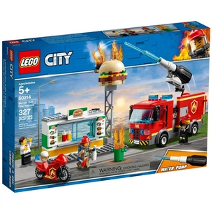 Конструктор LEGO City Пожежа в бургер-кафе 327 деталей (60214) зображення 1