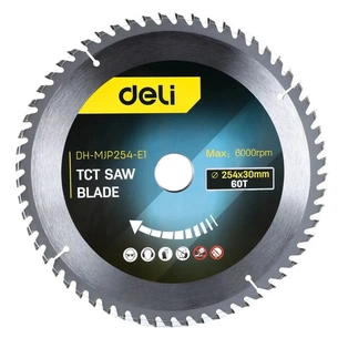Диск пильний Deli 254 x 30 мм 60T (EDH-MJP254-E1) зображення 1