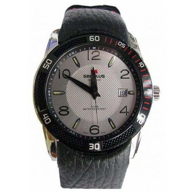 Наручные часы Seculus 4487.2.715 wht, ss tp-b red tracks, blk red strap - изображение 1