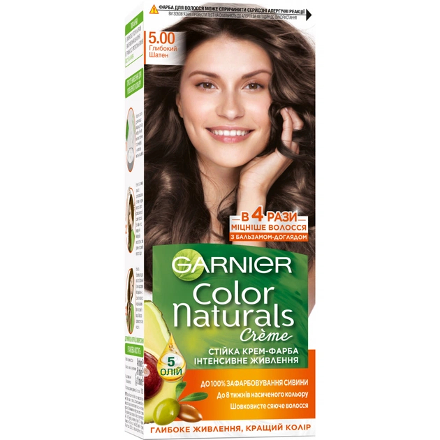 Фарба для волосся Garnier Color Naturals 5.00 Глибокий шатен 110 мл (3600542021777) - изображение 1