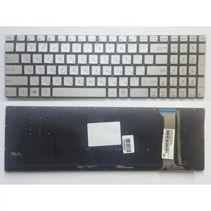 Клавіатура ноутбука ASUS N551/N552/N751/R555/G551/GL551/G552V/GL752VW серебр/подсв (A46141) зображення 1