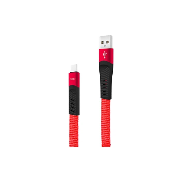 Дата кабель USB 2.0 AM to Micro 5P 1.2m 2.1A spring red XO (NB127-M-RD) - изображение 1