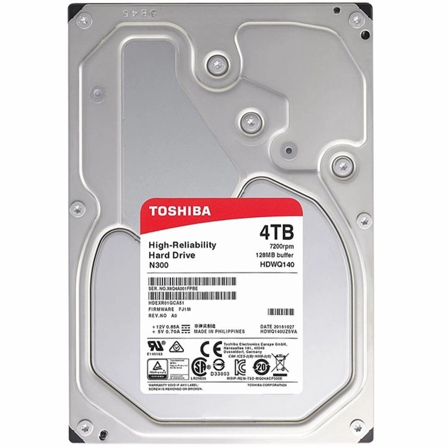 Жорсткий диск 3.5" 4TB Toshiba (HDWQ140UZSVA) - изображение 1