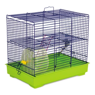 Клітка для гризунів Природа "Міккі" 37x25x30 см з колесом синя/зелена (4823082415267) изображение 1
