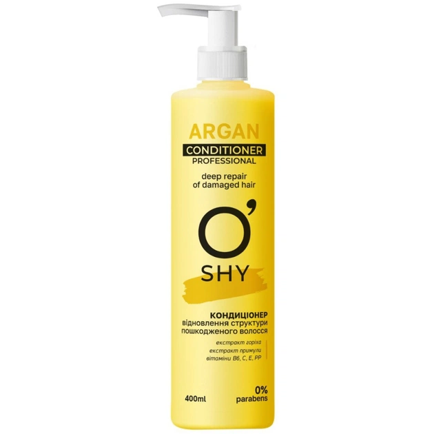 Кондиционер для волос O'Shy Argan Восстановление структуры поврежденных волос 400 мл (4820263233870) - изображение 1