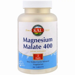 Мінерали KAL Магній Малат, Magnesium Malate, 400 мг, 90 таблеток (CAL-81309) зображення 1