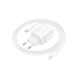 Зарядний пристрій BOROFONE BN29 Fuente 1xUSB-C PD30W + 1xUSB QC3.0 + cable USB-C to Lightning White (6941991120336) - уменьшенное изображение 6