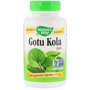 Травы Nature's Way Готу Кола, Gotu Kola Herb, 950 mg, 180 Капсул (NWY-14008) изображение 1