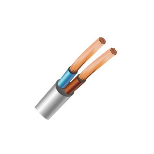 Кабель силовой ЗЗКМ 2х0.75 кв.мм гибкий, 100м (ПВС 2x0,75 ECG) - изображение 1