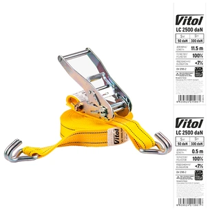 Стяжний ремінь VITOL 5т ST-212D-12 YL 50мм х 12м (ST 212D-12 YL) picture 1