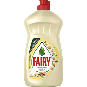 Засіб для ручного миття посуду Fairy Ніжні руки Ромашка і Вітамін Е 500 мл (5413149477728) зображення 1