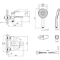 Душовий гарнітур Kroner Graz-GRP060 + змішувач Graz-GRP010 (CVS30153) - зменшене зображення 11
