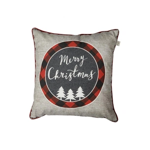 Наволочка Прованс декоративна Меry Cristmas сіра 45х45 (031692) зображення 1