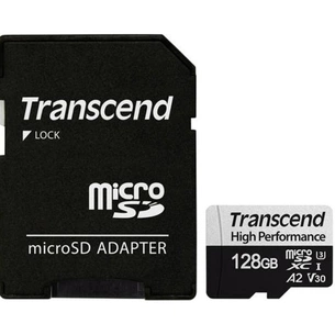 Карта пам'яті Transcend 128GB microSDXC class 10 UHS-I U3 A2 (TS128GUSD330S) зображення 1