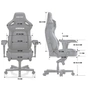 Крісло ігрове Anda Seat Kaiser 4 PVC Size XL Pink (AD12YDDC-XLL-20-P-PV/C) - зменшене зображення 9