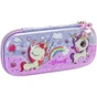 Пенал Cool For School блискучий 1 відділення з органайзером, фіолетовий (QT-5768-Purple) - зменшене зображення 1